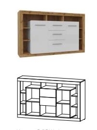 ДЖЕРСИ Комод 3Д2Ш