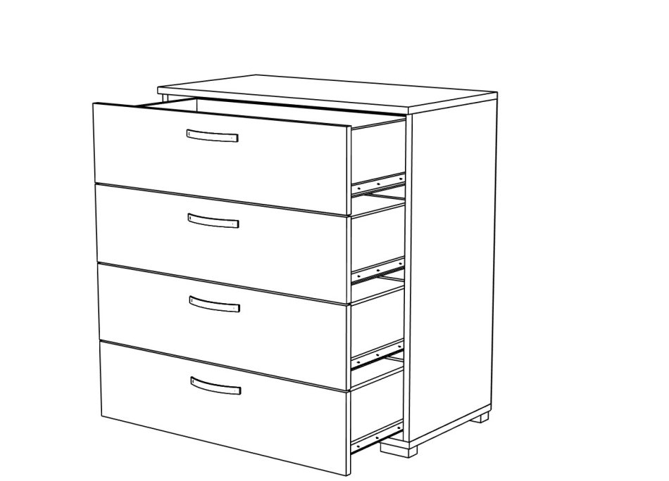 Комод 4 ящ МЛ-2 (модульная система №1 комод)