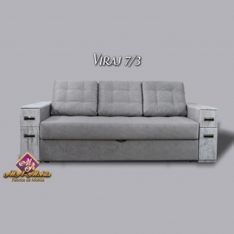 Canapea "Virage" 7/3 (1800) arcuri bl Bonel K-1