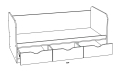 ЮНИОР  1 Кровать без бортика(80 х 180)