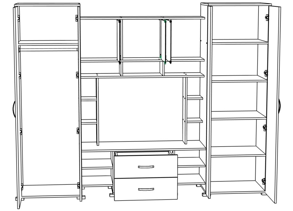 Гостиная МЛ - 9 (2600), Собран Гостиная МЛ - 9 (2600), Собран