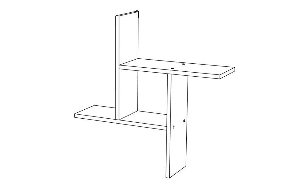 Полка МЛ- 1 (750*750), Собран