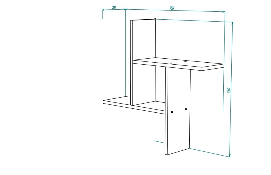 Полка МЛ- 1 (750*750), Собран