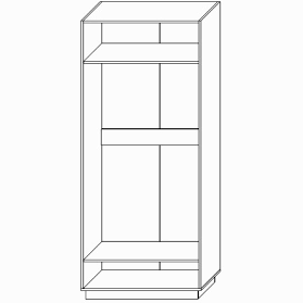 ЛАЙТ Шкаф  для одежды 2Д  (0551.8)