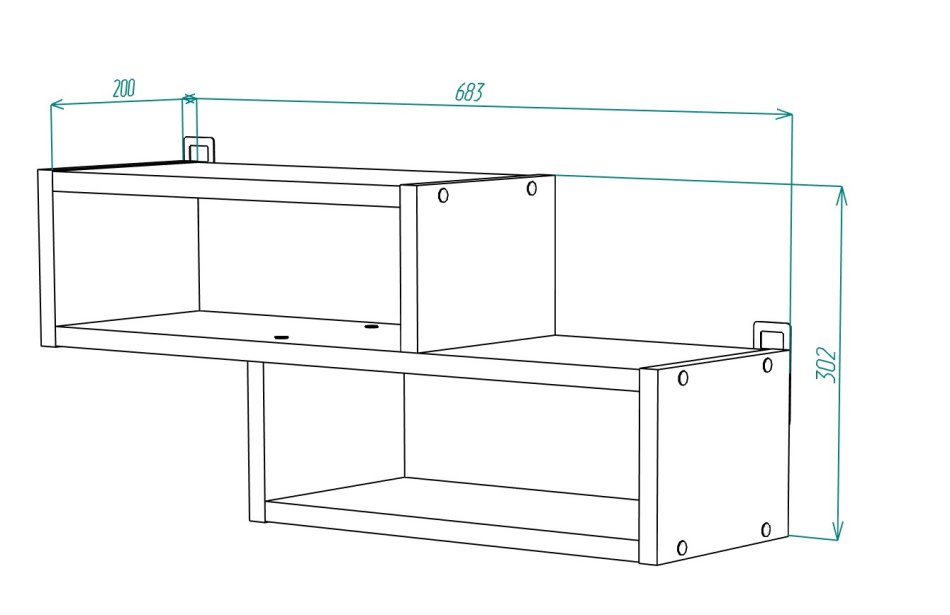 Полка МЛ- 3 (685*300), Собран