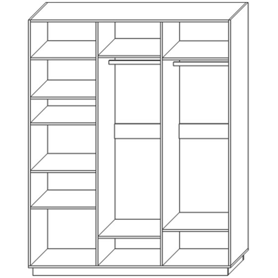 ЛАЙТ Шкаф для одежды 3Д (0551.9) ЛАЙТ Шкаф для одежды 3Д (0551.9)