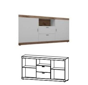 САНТОРИНИ Комод 1800 2Д2Ш, Собран