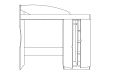 ЮНИОР 12 Кровать чердак (80 х 190) 