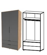 Сиена Шкаф 2Д2Ш