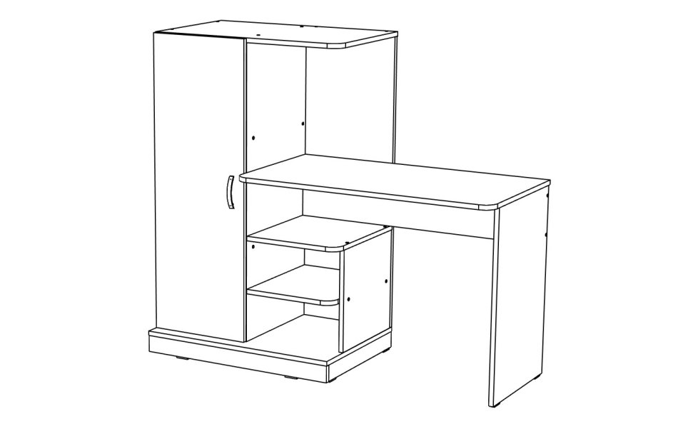 Стол письменный МЛ-15, Собран