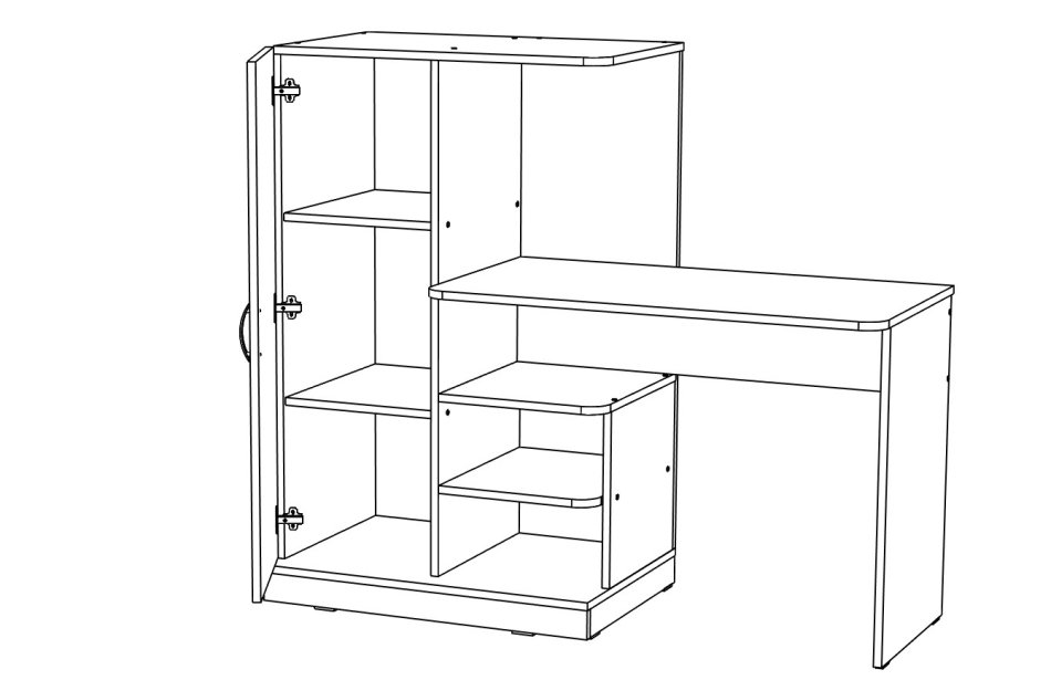 Стол письменный МЛ-15, Собран
