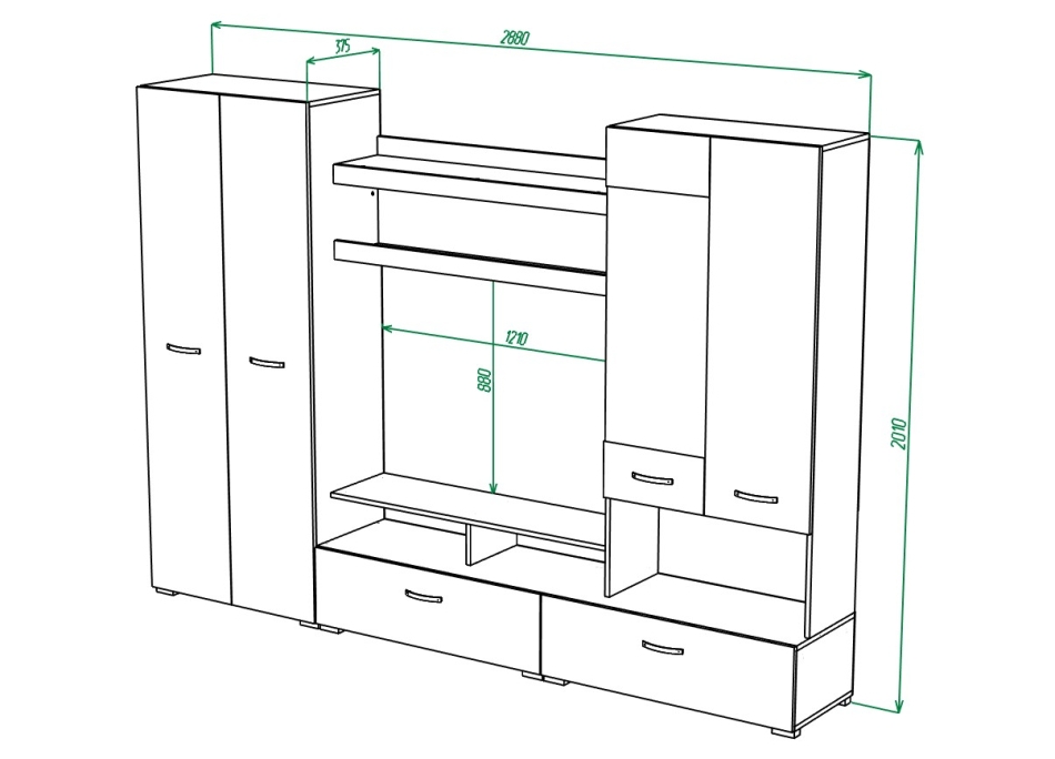 Гостиная МЛ-1 Вар.2