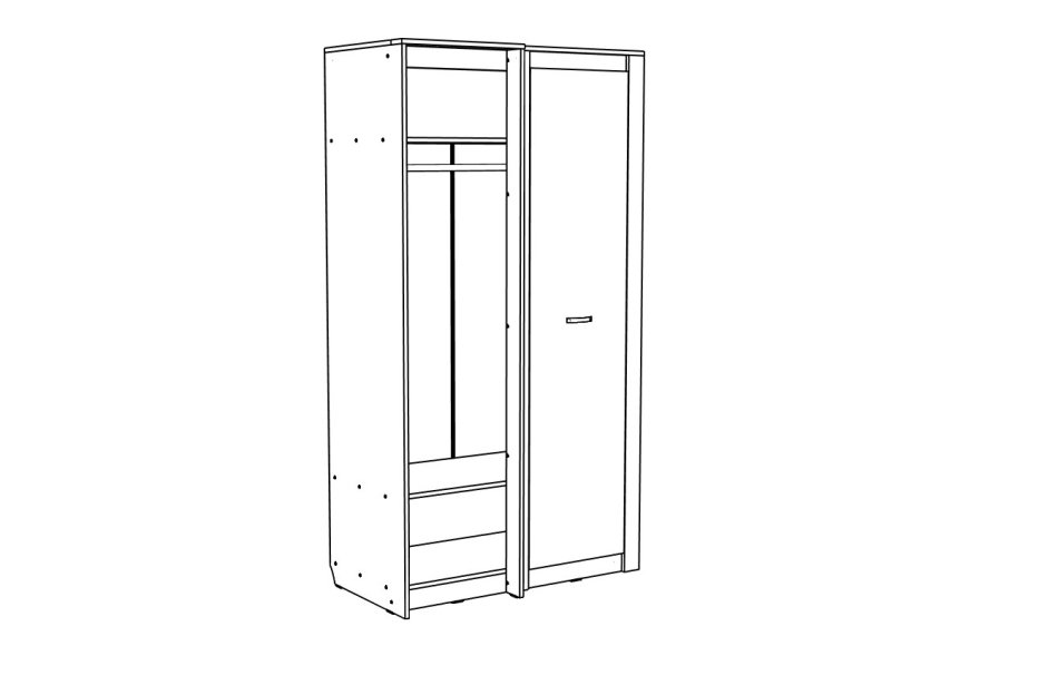 Гамма №29 Шкаф  Угловой МЛ, Собран