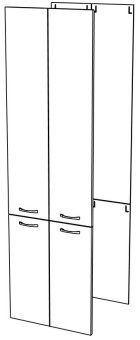 фасад ЛДСП  Пенал 600x2332 (фасады большые), Собран