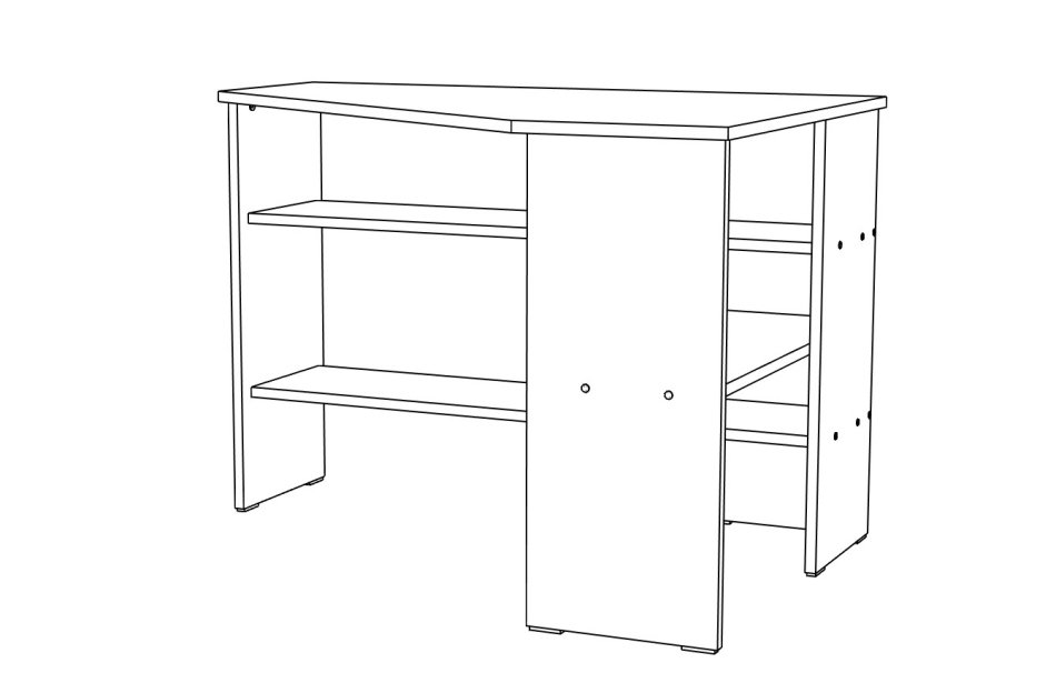 Стол письменный МЛ- 8 угловой, Собран