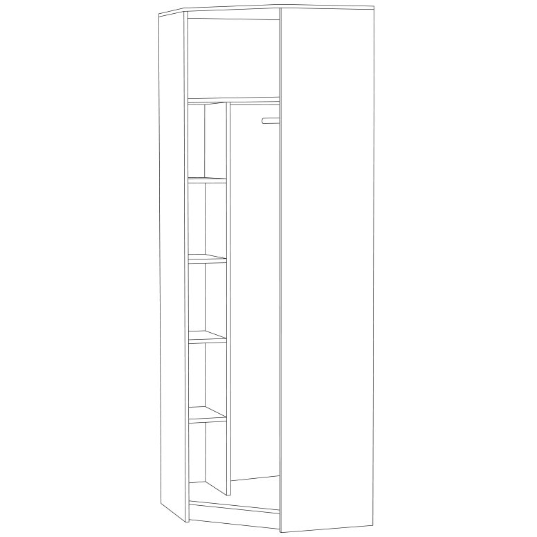 Флоренция Шкаф для одежды угл 13.123