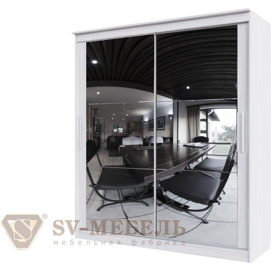 Dulap glisant Nr. 19 (1,7 m) Oglinda (Quadro) pentru o canapea