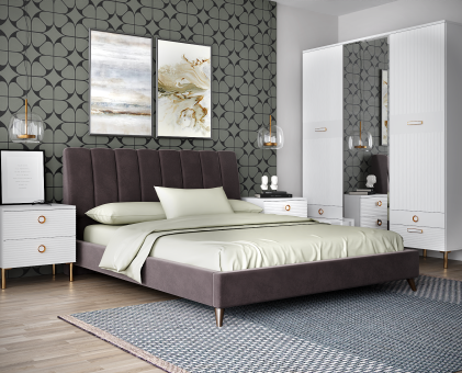 Кровать "ШАРМ"  (1,40х2,0м) K-2 без дна , Собран