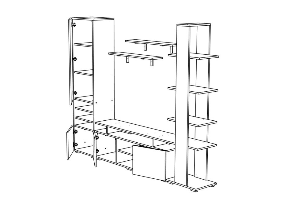 Гостиная МЛ -10 Вар 1(2480) Гостиная МЛ -10 Вар 1(2480)
