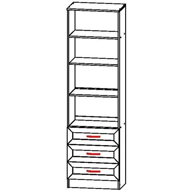 PRINCESS 3D 12 rafturi combinate dulap 3 sertare