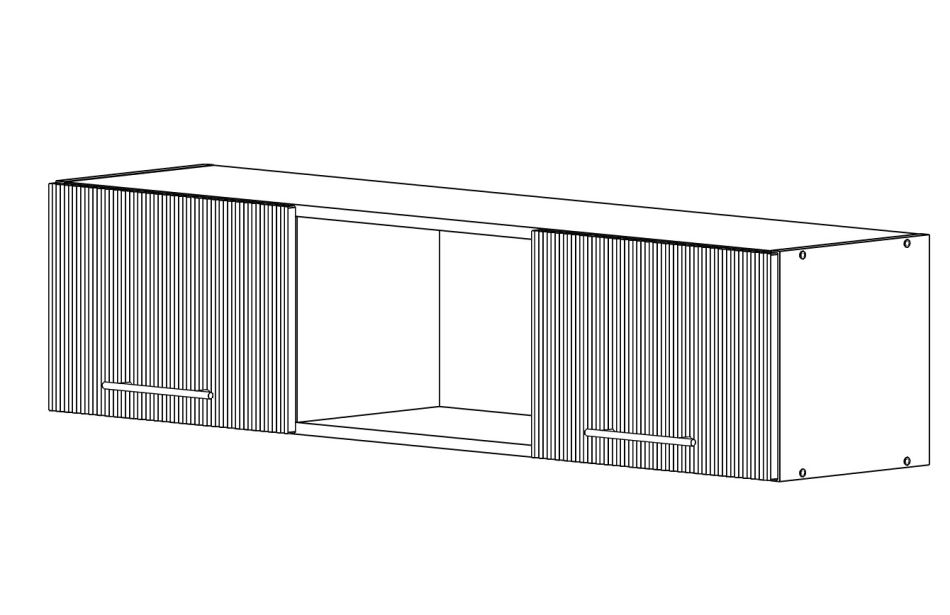 Вельвет № 5 Шкаф навесной 1500 , Собран