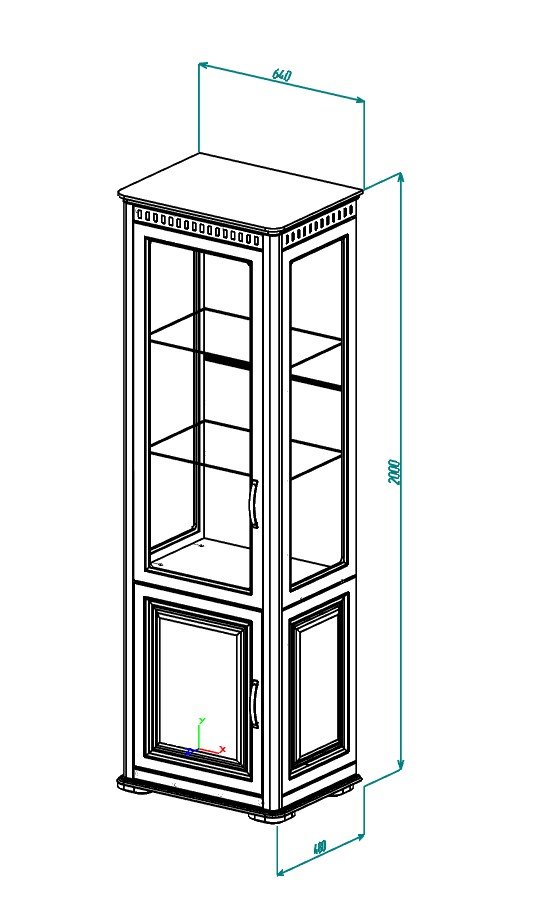 Марсель 2 №11 Пенал витрина Марсель 2 №11 Пенал витрина