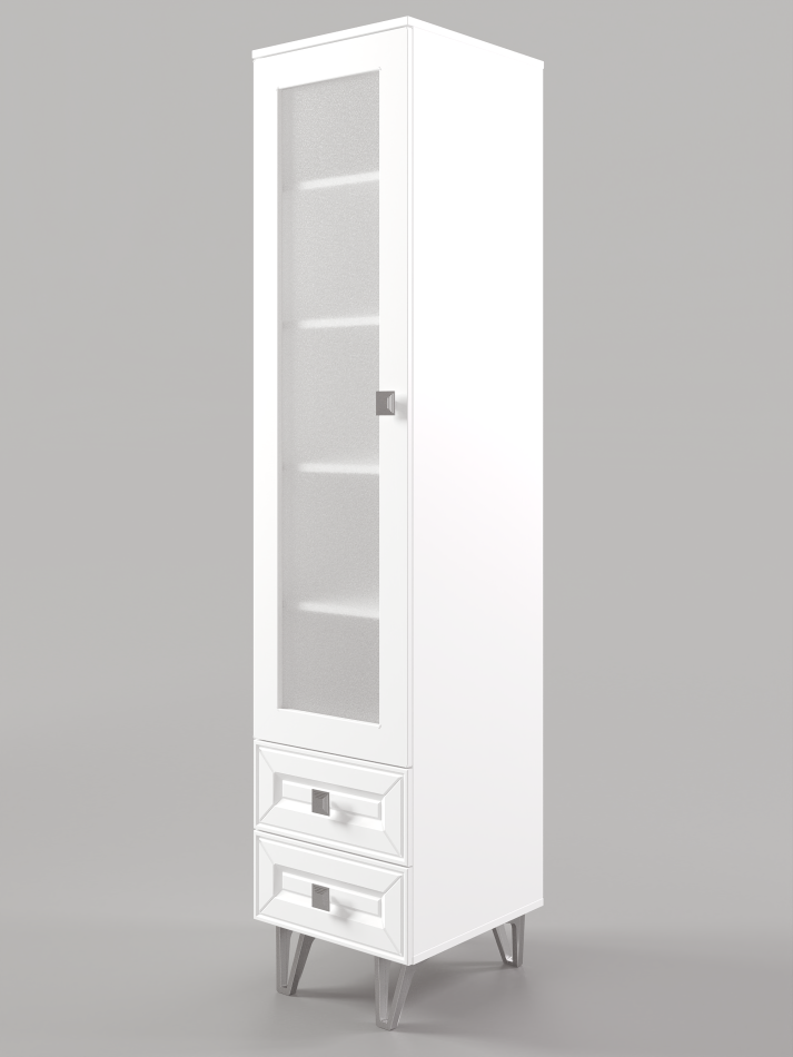 МИРА № 6 пенал витрина 450х500, Собран