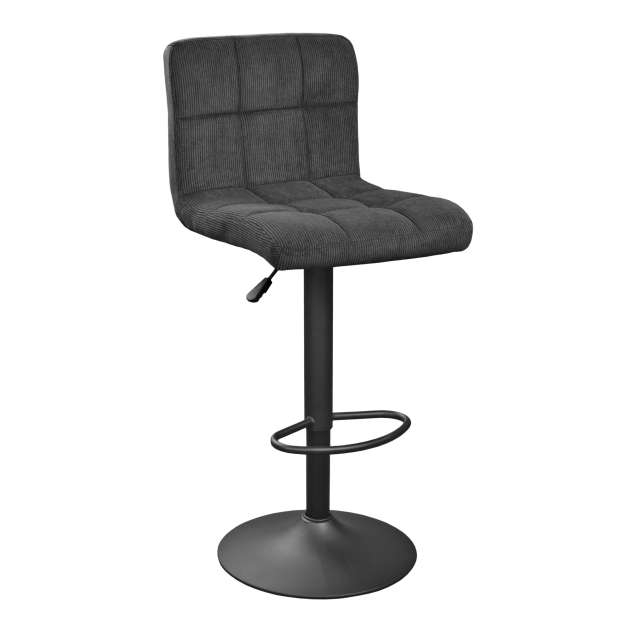 Scaun de bar SB-044~Velvet Black+Black Leg