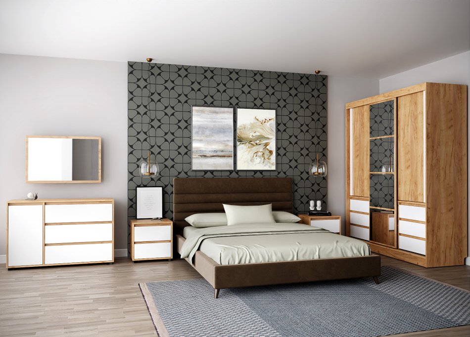 Кровать "ШАРМ" 2 (1,80х2,0м) K-2 без дна , Собран