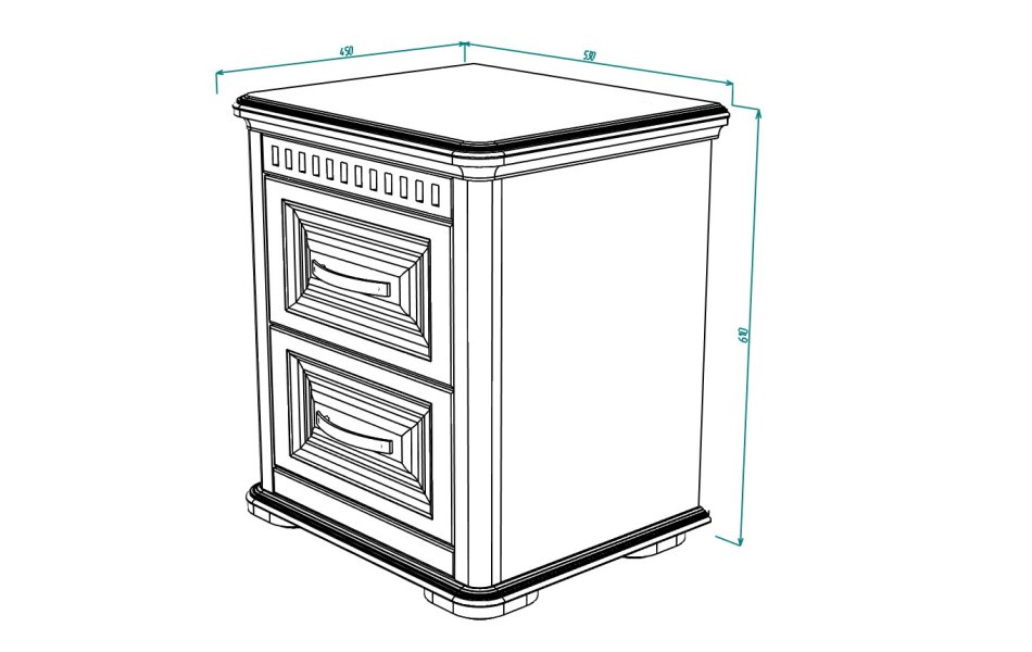 Марсель 2 №02 Тумба прикроватная