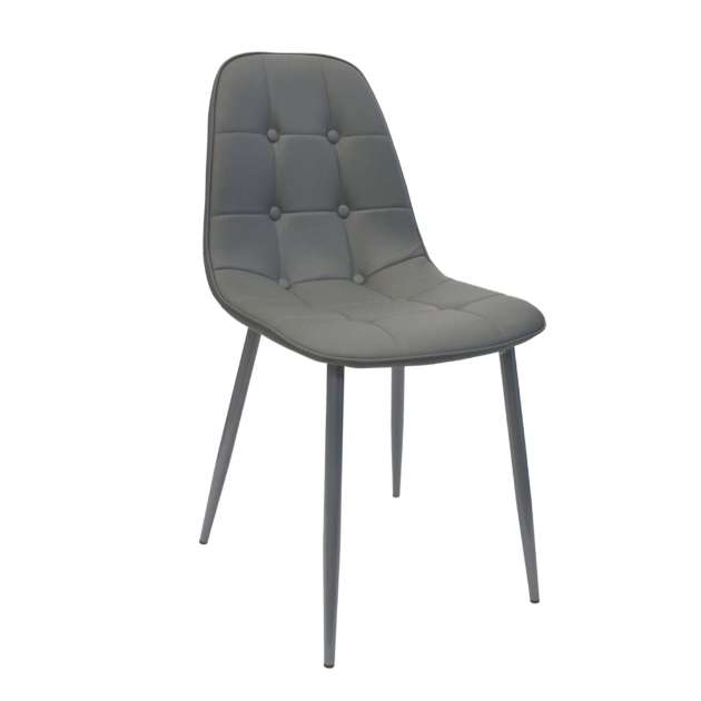 Scaun M-01-3 (HLR-21) Catifea Dark-Grey+Black legs