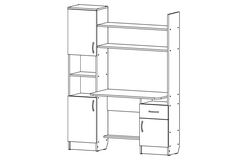 Стол письменный МЛ- 7, Собран