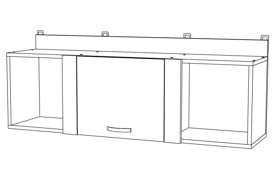 Гамма №17 Полка навесная 1300 МЛ, Собран