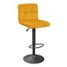 Scaun de bar SB-044~Velvet Dark Curry(Mustar)+Black Leg