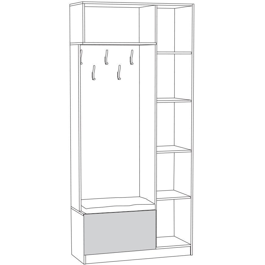 Ливерпуль Шкаф комбинированный 13.21