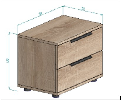 ЛИРА Тумба прикроватная