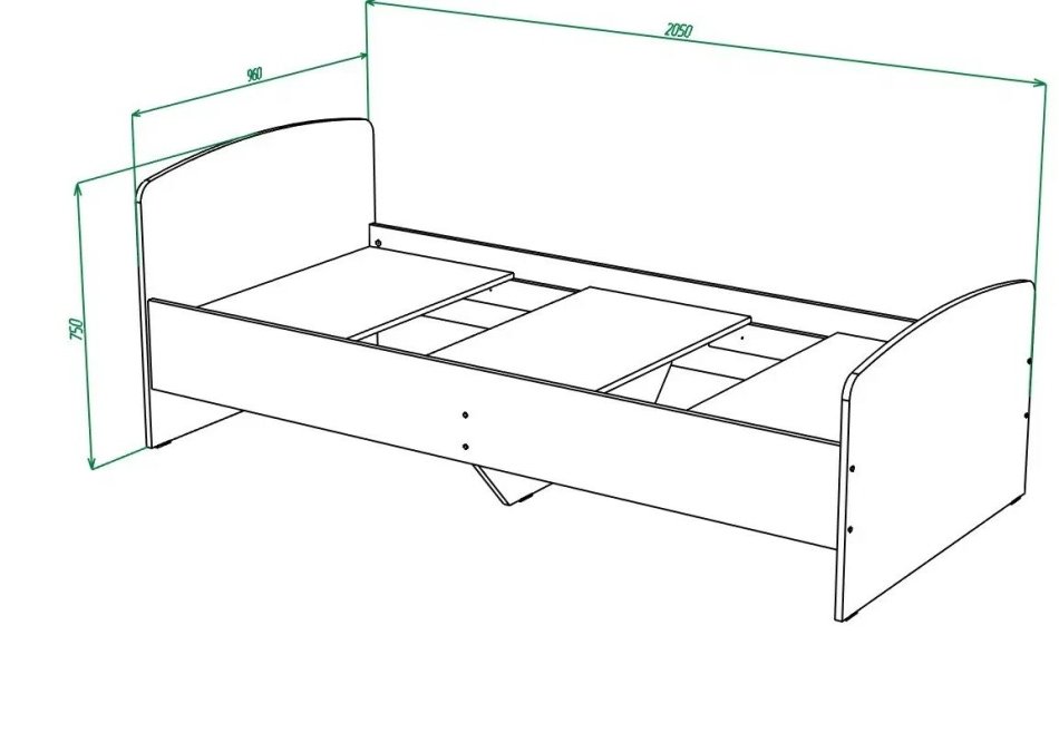 Рио № 1 Кровать (90 х 200)