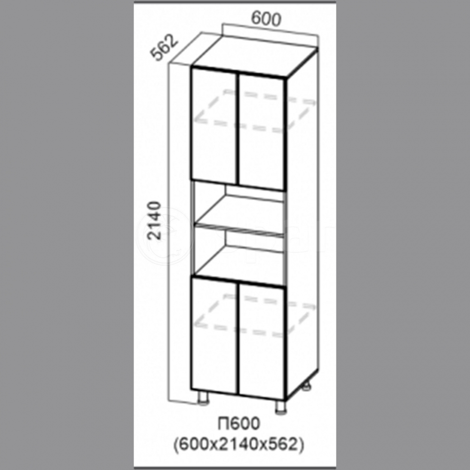 КОРПУС Пенал 600х2140 4двери