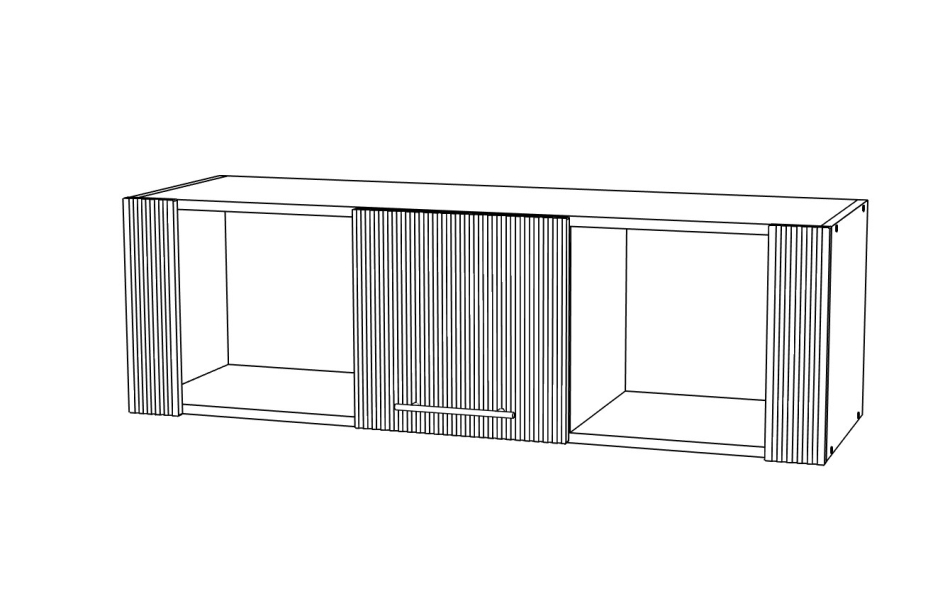 Вельвет № 4 Шкаф навесной 1300 , Собран