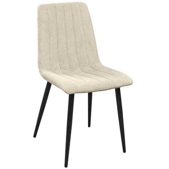 Scaun DC-90~BGF166-2 Beige Velvet+Black Legs