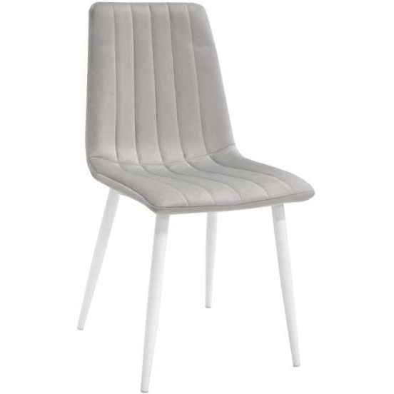 Scaun DC-90P~N14 Catifea Grey+White Legs
