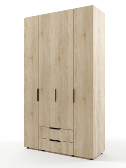 ЛИРА Шкаф для одежды 4Д 2Я (1400)