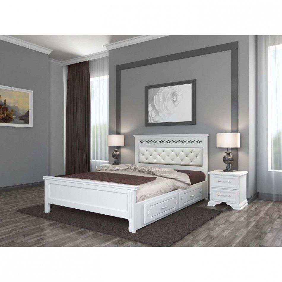 ГРАЦИЯ  Кровать двойная с 2-мя ящ. 140 х 200 без осн.