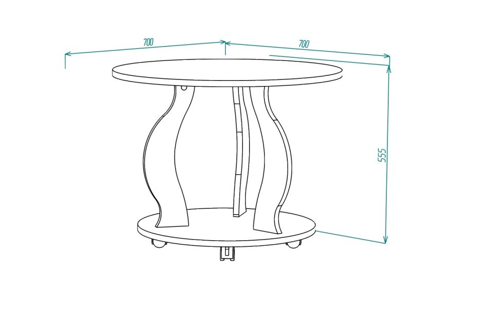 Стол журнальный МЛ -3, Собран