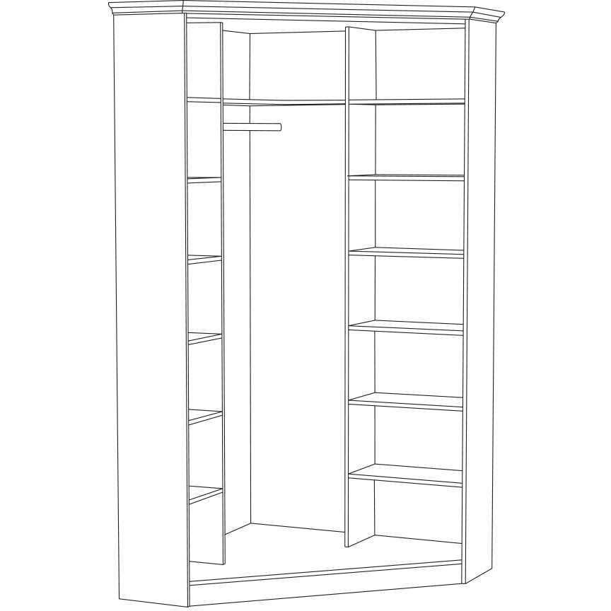 Ливерпуль Шкаф для одежды угловой 13.124 Ливерпуль Шкаф для одежды угловой 13.124