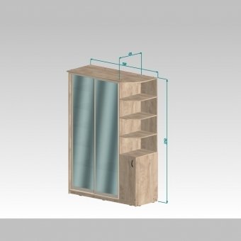 Шкаф  купе 2250х1580х650