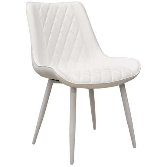 Scaun Hans~White PU Cosy 20+White Legs