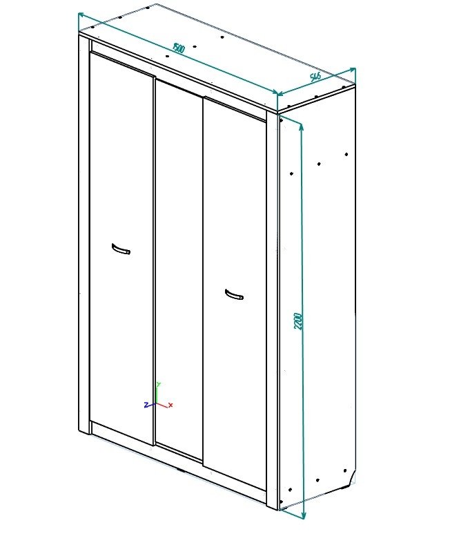 Гамма №11 Шкаф 3-х дверный Гамма №11 Шкаф 3-х дверный