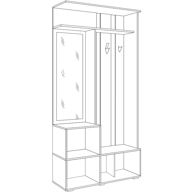 Gloria 105/02 M Dulap combinat Moby Gloria 105/02 M Dulap combinat Moby