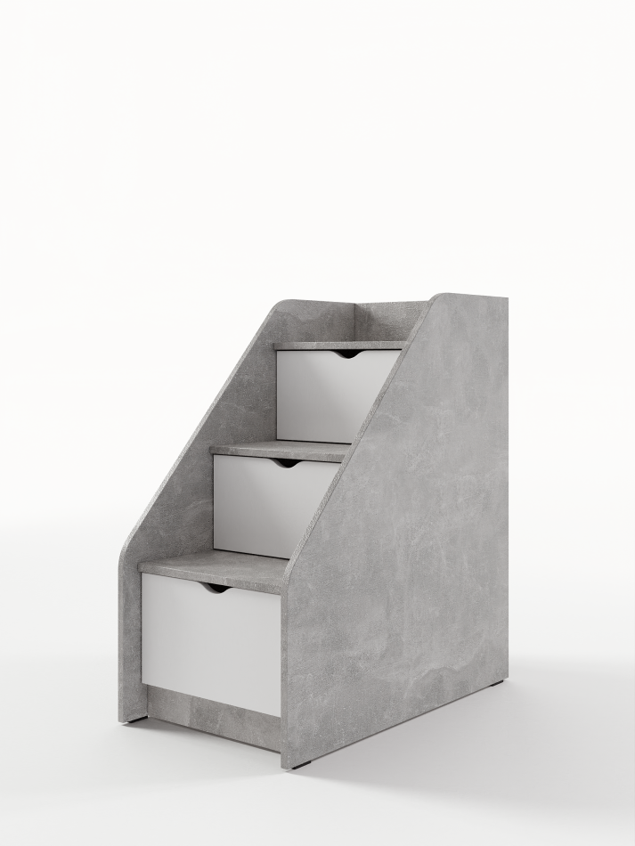 ЮНИОР 11 Комод-лесница 3 Ящика, Собран